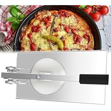 Home Pizza Press Machine - Stainless Steel Pastry Dough Maker with 20-24cm/7.9-9.5 Pressure Plate, Adjustable Commercial Pizza Press Maker - Household Cooking Dining Use,20CM