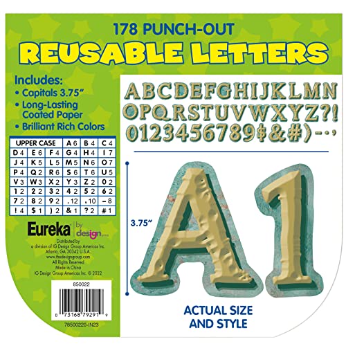 Eureka Curiosity Garden Letter, Number, Punctuation Mark, and Symbol Classroom Decorations for Teachers, 3.8" H, 178 Pieces - image 3