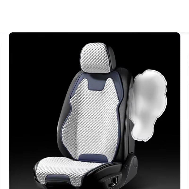 Asiento Coche Universales Cojín Seda Hielo Para Asiento Coche, Ventilación Cómoda Y Duradera, Cubierta Frontal Única Dividida Universal Las Cuatro Estaciones(Black)