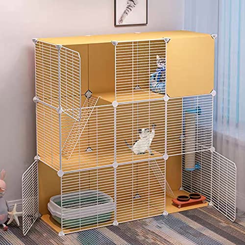 Enclos chat contre les bêtises nocturnes cage petits animaux métallique