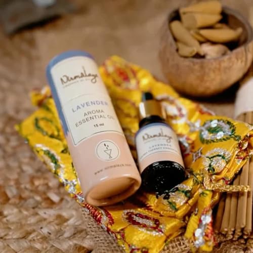 Image of Nirmalaya Premium 100% Organic Gift Box | Incense Cones, Dhoop Sticks, Havan Cups, Crystal Brass Diya, Essential Oil Diffuser, Incense Sticks with Wooden Stand & Potli | Spiritual Pooja Gift Set