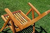 7-Fach Verstellbarer Gartenstuhl Hochlehner klappbar Verschiedene Modelle aus Teak - 7