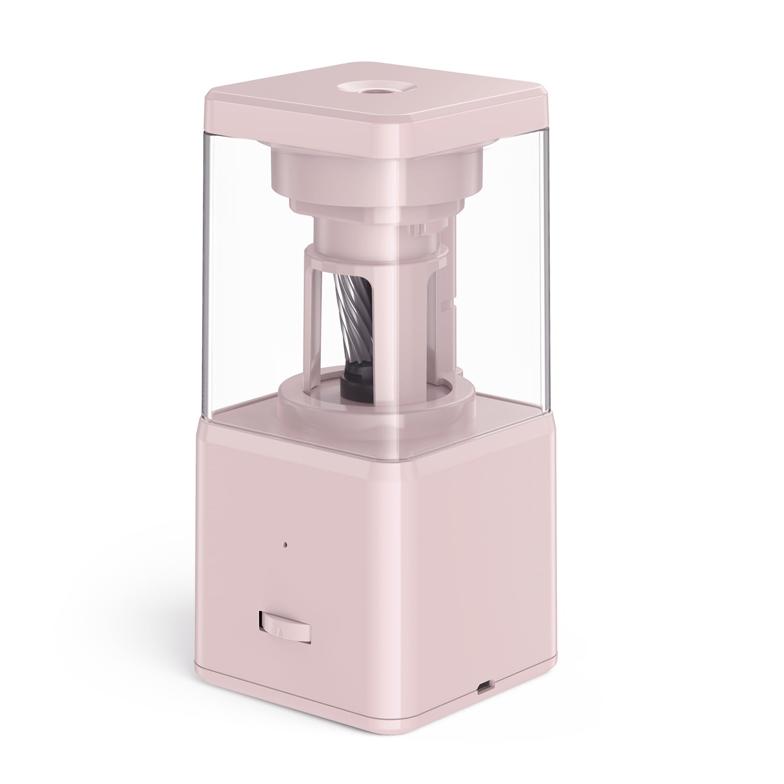 Temperamatite Elettrico Automatico, Temperino a Batteria 7-8 Mm per Matite Rotonde Triangolari Ed Esagonali per Scuola Ufficio e Disegno (PINK)