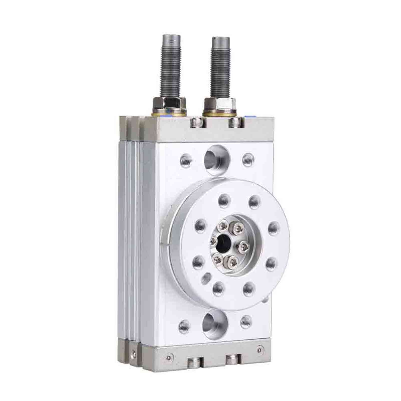 FTVOGUE Cilindro Neumático, Aleación de Aluminio, MSQB-20R de Aire de 180 Grados con Amortiguador, ángulo Ajustable 0-190 Grados para Automatización Industrial