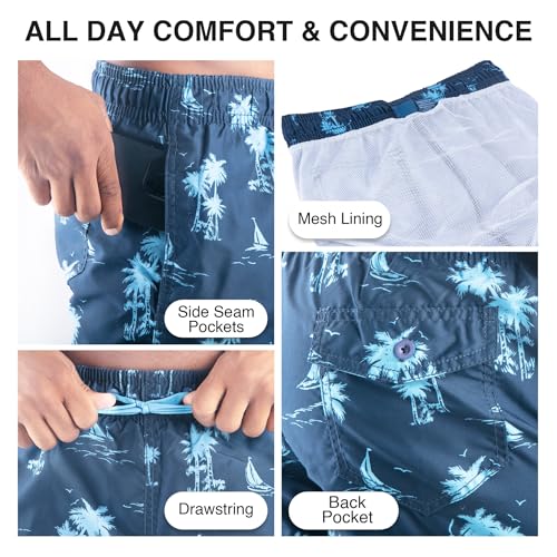 Image of Kanu Surf Men's Big Viper Extended Size Stripe Swim Trunk