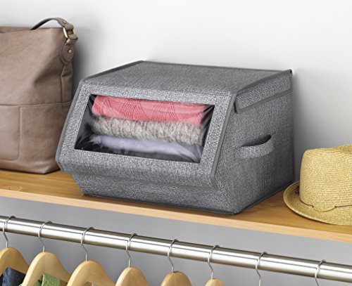Whitmor Stackable Window Box, Crosshatch Gray, 1 Pack - Image 2