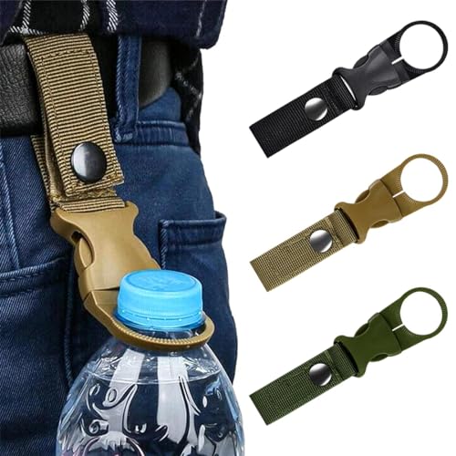 IBXWMNG 3 piezas Jaula portabotellas con clip y soporte para cinturón en, ideal para camping y senderismo，Con llavero y hebilla para mayor comodidad en tus aventuras al aire libre