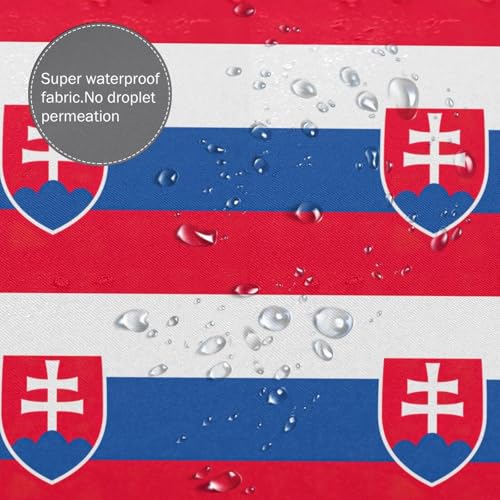 Rideau de douche polyester drapeau Slovaquie 183x183cm avec oeillets - 7