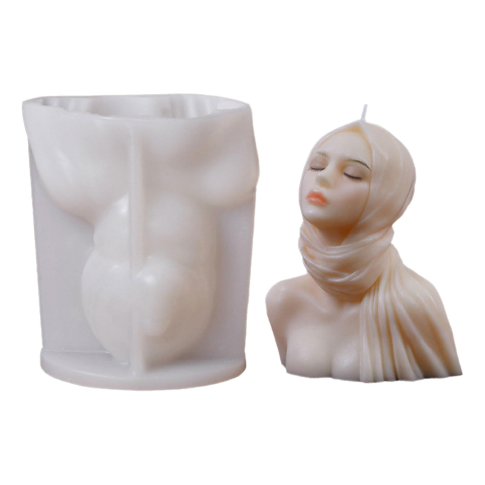 Tsophreniq Silicone Girl Portrait Molds Ornament Molds Epoxy Resin Plasters for Making Girl Portrait