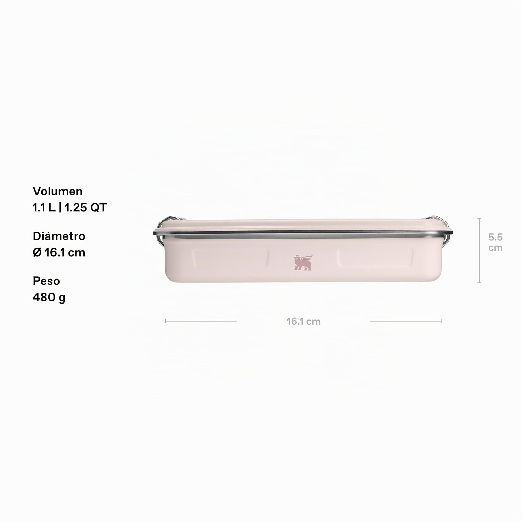 STANLEY The Useful Classic Box 1.2L - Apta Para Lavavajillas - Fiambrera de acero inoxidable - Fiambrera apilable - Sin BPA - Cierre seguro - Rose Quartz