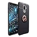 Produktbild XCYYOO für Samsung Galaxy J6 Plus Hülle mit Ring Kickstand,360 Grad Rotierenden Ring Drop Schutz FeinMatt Kratzfest Weichen TPU Cover [Arbeit mit magnetischen Auto Halterung] Tasche Schale Hardcase