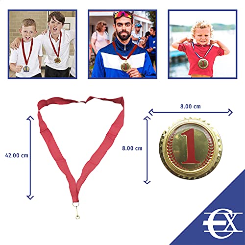 Médaille d'étoiles dorée - Médaille pour prix - Prix pour enfants - Trophée - Médaille pour apprentissage - 48 x 8 cm - Image 3