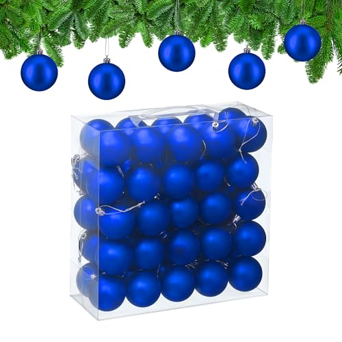 Relaxdays Weihnachtskugeln 50er Set, Weihnachtsdeko, Mattes Design,...