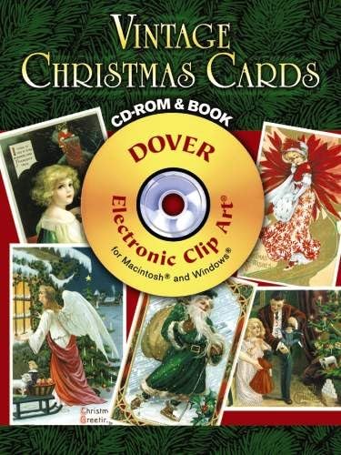Vintage Christmas Cards CD-ROM and Book (Dover Electronic Clip Art)