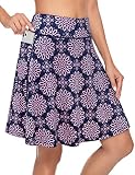 KORALHY Women's 20" Knee Length Skorts Skirts Active Tennis Athletic Golf Lightweight Modest Skort S
