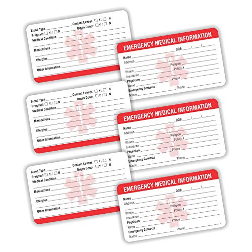 Emergency-Medical-Information-ID-Card-Pack-of-25-35-x-2-Round-Corner-700-GSM-Thick-Card-Stock