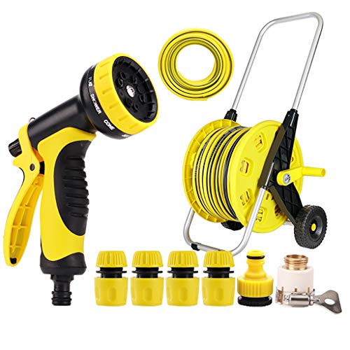 Garden hose set Water storage car with pulley Household high-pressure water gun Used for garden irrigation, car washing, watering flowers, etc. (Size : 40m)