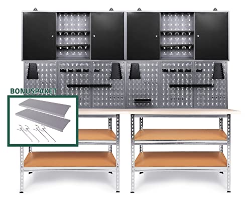 Ondis24 Werkstatteinrichtung 240 cm Werkbank Uwe, Metall,...