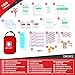 Thrive Travel Essentials Small First Aid Kit - 100 FSA HSA Approved Products Includes Multi-Sized Bandage, Wipes, Safety Pins, and More (Shell)