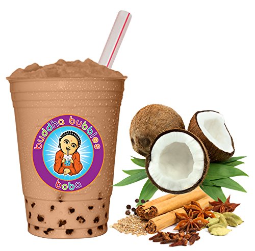 Coconut Chai Boba / Bubble Tea Drink Mix Powder By Buddha Bubbles Boba 10 Ounces (283 Grams)