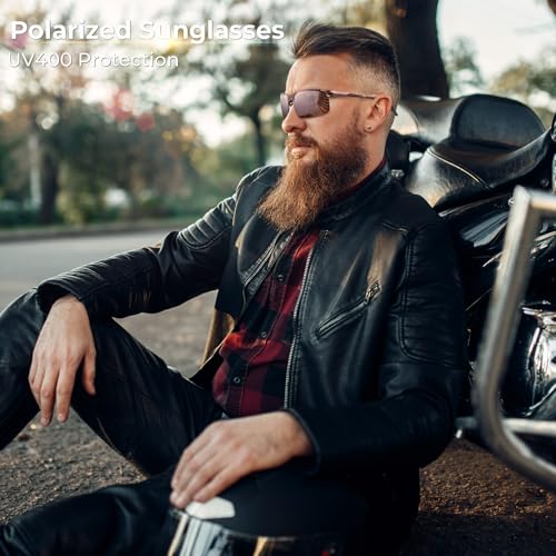 Image of DADA-PRO Polarized Sunglasses Men Sport Driving Sun Glasses Ultralight Al-Mg Mirrored Shades UV400 Protection