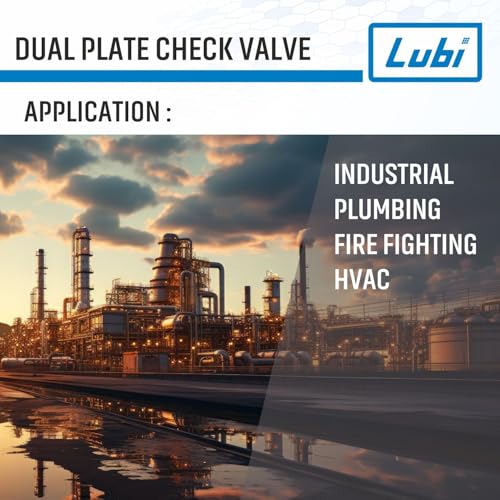 Image of LUBI 3 inch Dual Plate Check Valve Wafer Type - Cast Iron | Non Return Valve (NRV) | Spring Loaded | PN16 & Class 125 | Compact & Corrosion Resistant