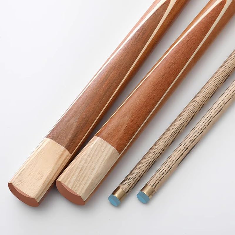 Bastone da Snooker Professionale da 57" con Custodia, Bastone da Biliardo Giunto a 3/4, Stecca da Biliardo Fatta a Mano in 2 Pezzi, Punta da 9,8mm (Colore: A)