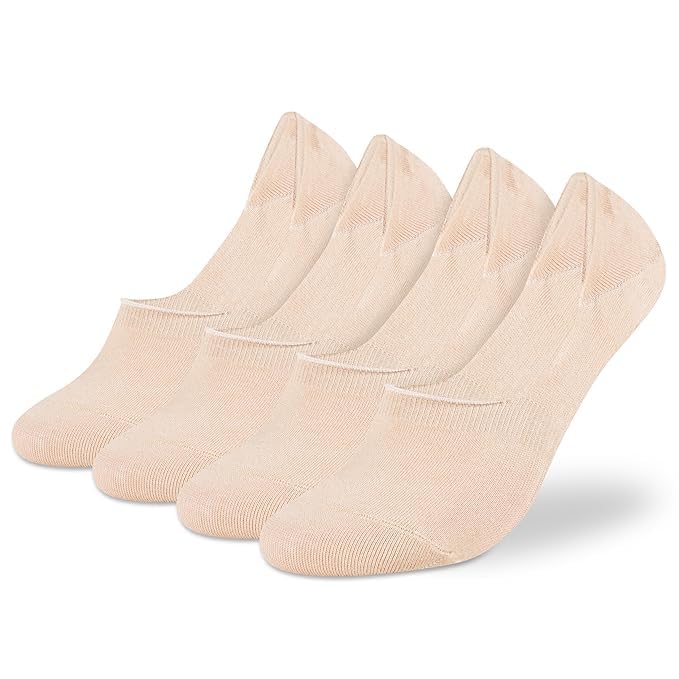 tendsy No Show Loafer Socks For Men Combo, Made With Breathable, Anti Odour & Moisture Absorbent Cotton with Anti Slip Grip, Ideal Socks For Summer (Pack of 4)-picture-33
