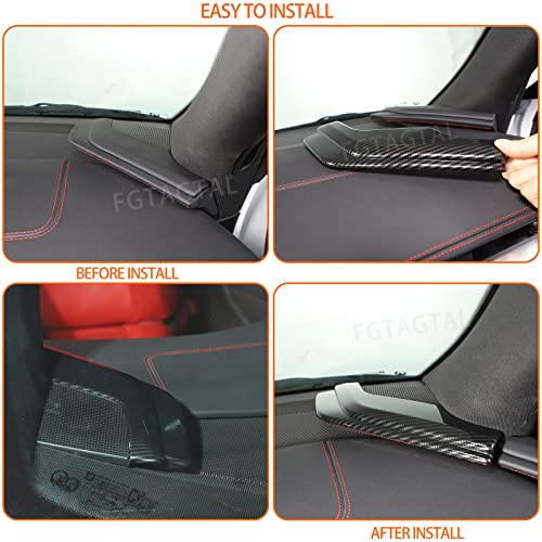 Side Dashboard Panel Trim Cover Compatible With Chevrolet Corvette C8 Stingray 2020-2023, Abs Console Side Dash Board Panel Decoration Cover Accessories, 2Pcs (Carbon Fiber Pattern Black) #TOP4