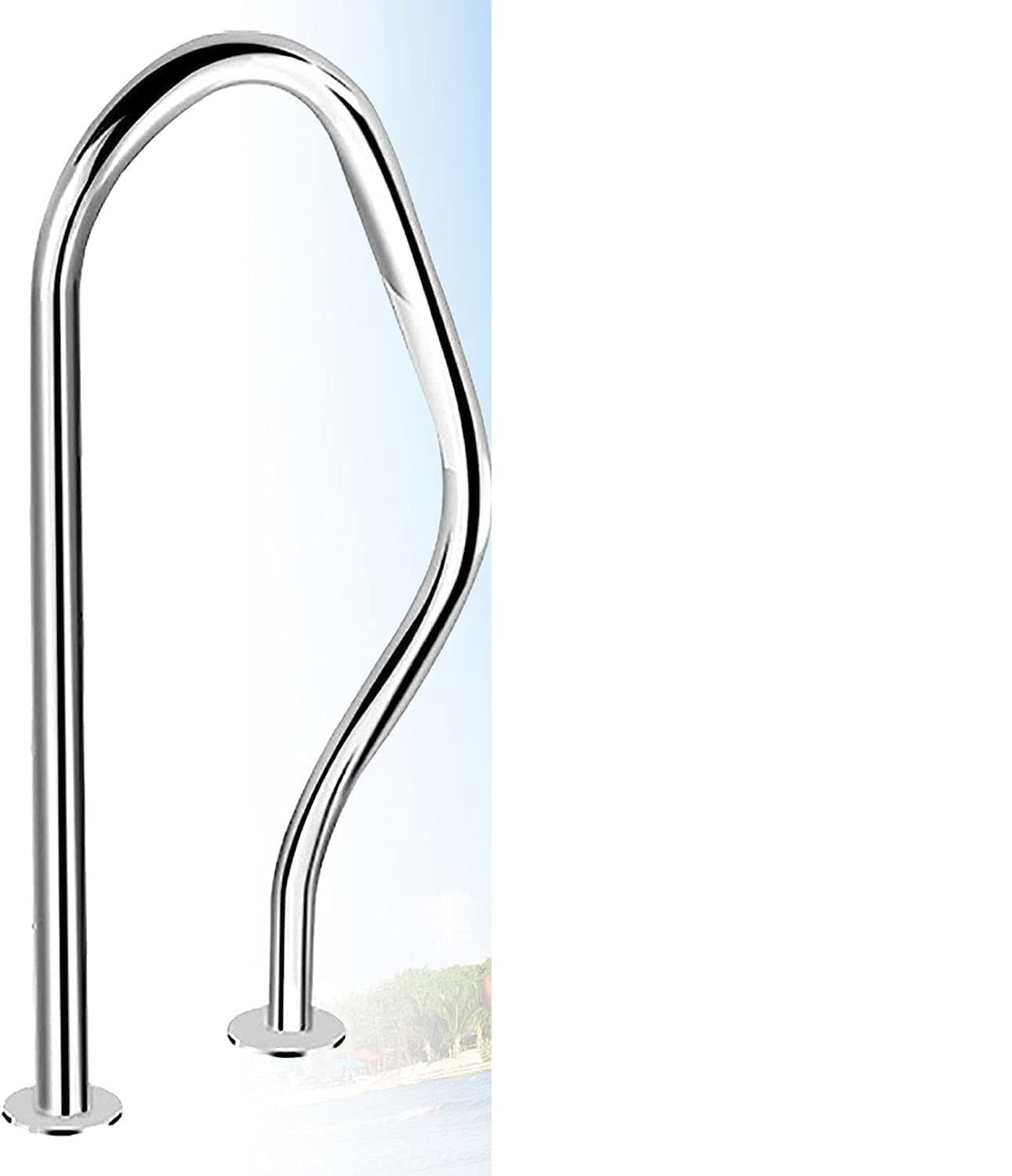 TYYCKJ Swimming Pool Handrail, 304 Stainless Steel, Easy Mount for Inground Pools and Spas, Durable Thick 1.2mm Design, Safety and Stability for Better Pool Access