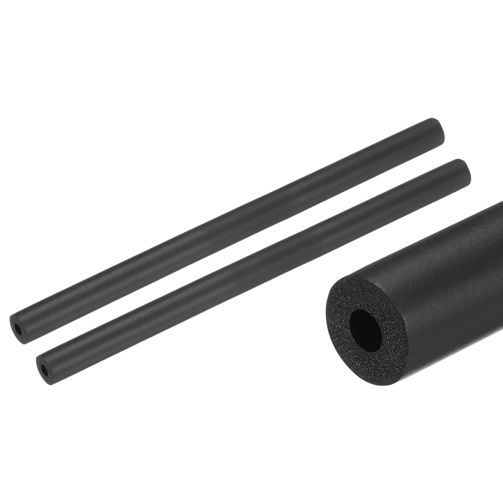 QUARKZMAN 2pz 10" Tubo Isolante per Tubi 1/4 Pollici(6mm) ID 5/8 Pollici(16mm) OD Tubo in Schiuma per Supporto Impugnatura, Nero