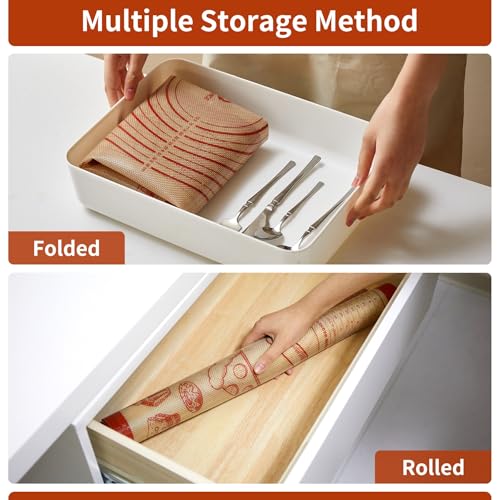 Image of Silicone Baking Pastry Dough Mat - 28x20Inch Extra Large Cookie Bread Rolling Mats Sheet, Nonstick Kitchen Counter Kneading Board, Thick Reusable Pie Cookies Pizza Fondant Making Matt with Measurement