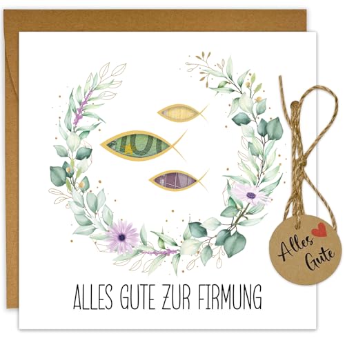 JOYEASE Geldgeschenk Firmung Karte mit Umschlägen Firmung Geschenke Mädchen Jungen Premium Glückwunschkarte zur Firmung Firmgeschenke