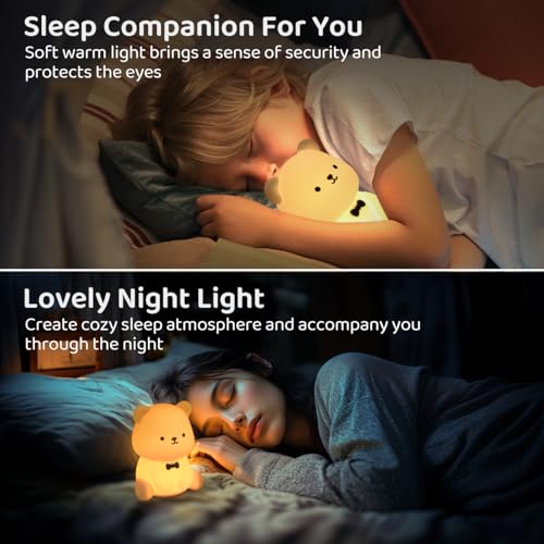 Lámpara de Noche Bear Suave con Luz Cambiante de 7 Colores miniatura 5