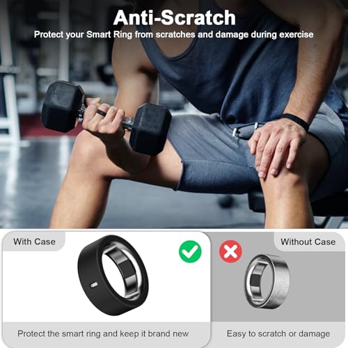 Image of 12 Pack Ring Cover Compatible with Oura Ring Gen 4 /4 Ceramic, Oura Ring Gen 3 Horizon /Heritage, Support Charging with Cover on, Anti-Scratch Elastic Silicone Ring Protector for Men Women Working Out