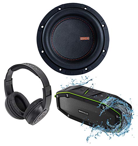 Memphis Audio MOJO MJM644 6.5 inch 1400 Watt Competition Subwoofer+Speaker+Headphones