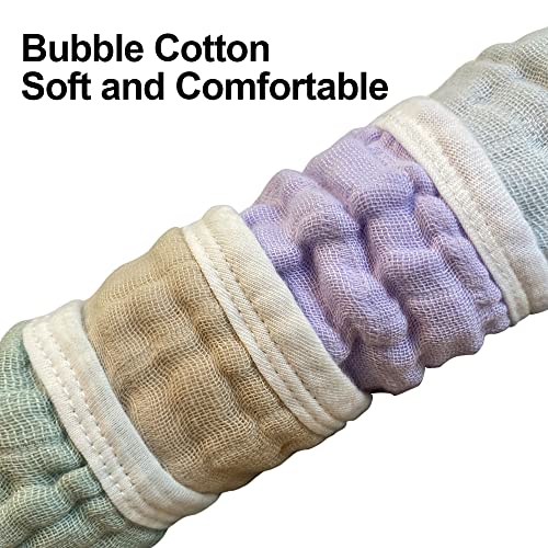 Image of Baby Washcloth 4 Pack Muslin Baby Washcloths Super Soft Newborn Bath Face Towels Cotton Reusable Wipes (4 Color)