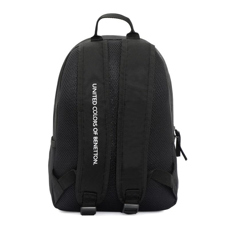 Image of UNITED COLORS OF BENETTON Citron Unisex Polyester 2 Compartment 12 L Casual Backpack - Black