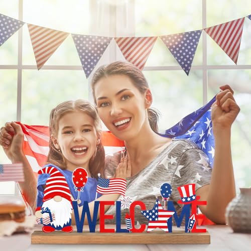 Patriotic-4th-of-July-Metal-Sign-Rustic-Table-Decor-Holiday-Tiered-Tray-Decor-with-Wooden-Base-Freestanding-Metal-Word-Sign-for-Home-Tabletop-Centerpiece-Mantel-Shelf-Fireplace Patriotic 4th of July Metal Sign Rustic Table Decor Holiday Tiered Tray Decor with Wooden Base Freestanding Metal Word Sign for Home Tabletop Centerpiece Mantel Shelf Fireplace