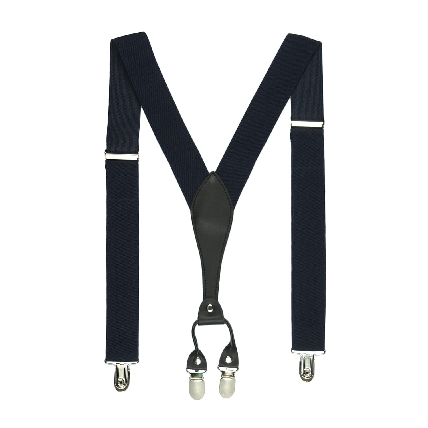 Men's Elastic Y-Back Suspender with Convertible Clip and Button, Perfect For Both Casual & Formal-image-34