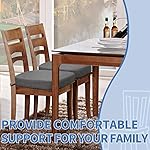 BUYUE Thickened 2.5" Friendly Woven Fabric Dining Chair Cushion, U-Shape High Density Foam Comfortable Chair Pad for Kitchen, Slip Resistant Indoor Seat Cushion (1 Piece, Dark Gray) - Image 3