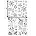 Joiedomi 80 Pcs Glitter Snowflakes Window Wall Peel & Stick Decals Holiday Winter Christmas Home Decorations Snow White Stickers (Also including Jingle Bell, Gift Box, Ornaments Designs)