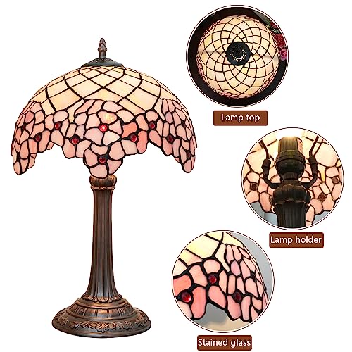 Wecrejoni 1745154 Tiffany Lamp Bedside Table Lamp-Nightstand,Stained Glass Lamp For Bedroom Dorm Living Kitchen, Aesthetic Cute Home Decor Gift thumb #2