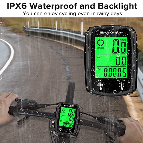 Bike Computer and Bicycle Odometer Wired MPH KM/H Bike