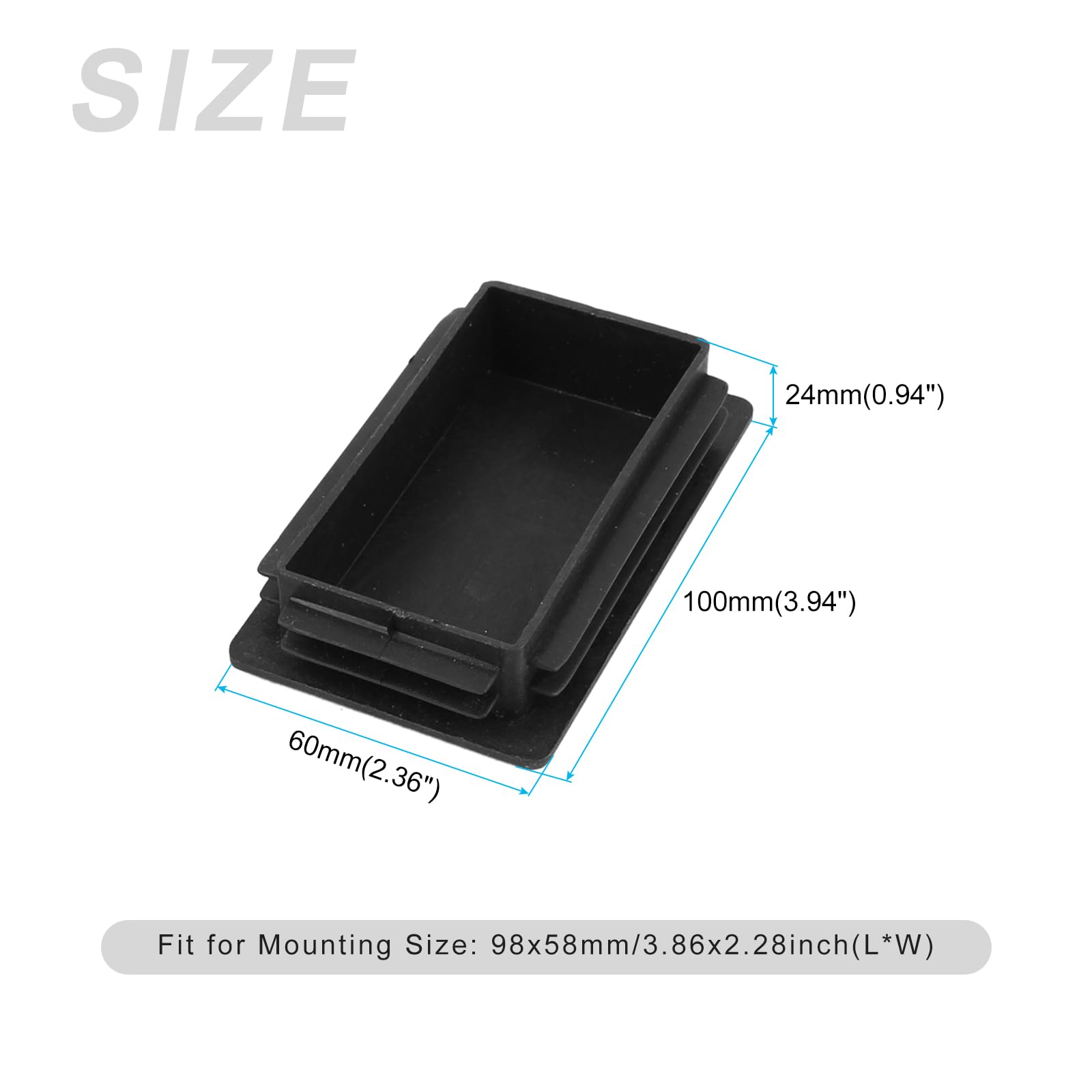 METALLIXITY Embouts Rectangulaires (60 X 30mm) 10 Pièces