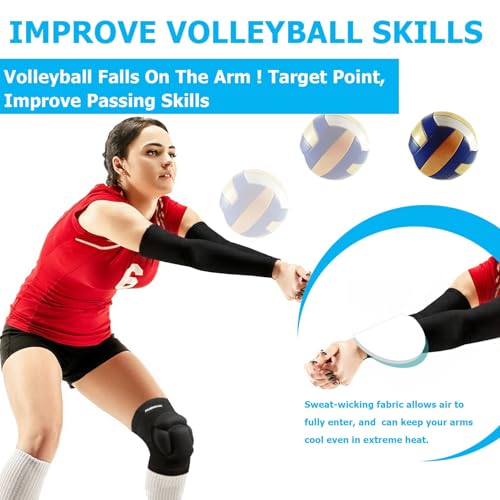 Volleyball Arm Sleeves Youth 3XS-2XL - Anti-Slip Compression Sleeve Tattoo Cover Kids Men Women3
