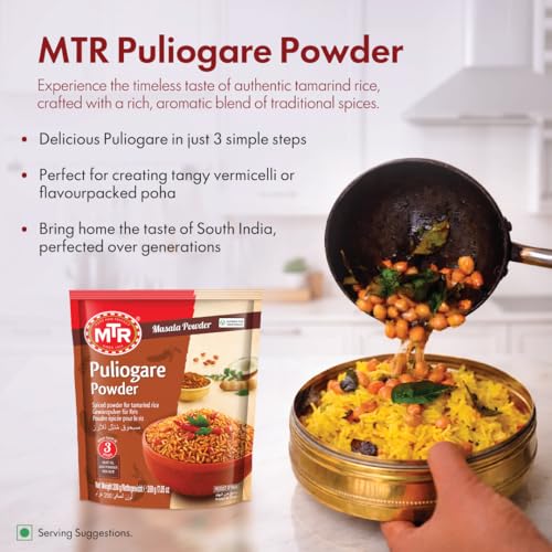 Image of MTR Puliogare Powder | Traditional Masalas | Tamarind Rice Masala | 200g