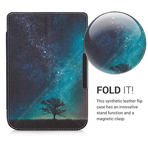 kwmobile hoes compatibel met Pocketbook Touch Lux 4/Lux 5/Touch HD 3/Color (2020) - Hoesje voor ereader in blauw/grijs… - Image 3