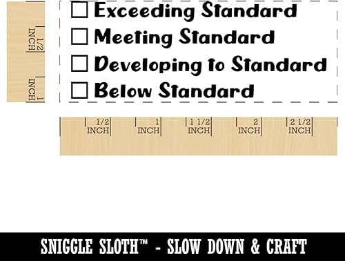 Miniatura 8 de Evaluación - Lista de verificación estándar para profesores, estudiantes, escuela, sello de goma autoentintado, sello de tinta - 1-12 pulgada