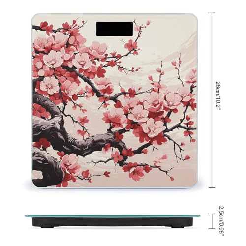 Balanza Digital Corporal Alta Precisión con Diseño Floral miniatura 2